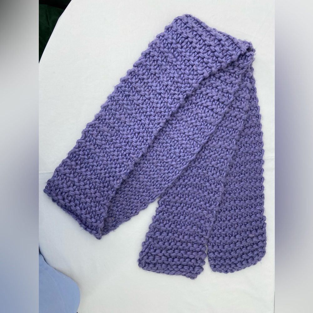 Nordstroms Wool Blend Long Purple Scarf 6" x 88"